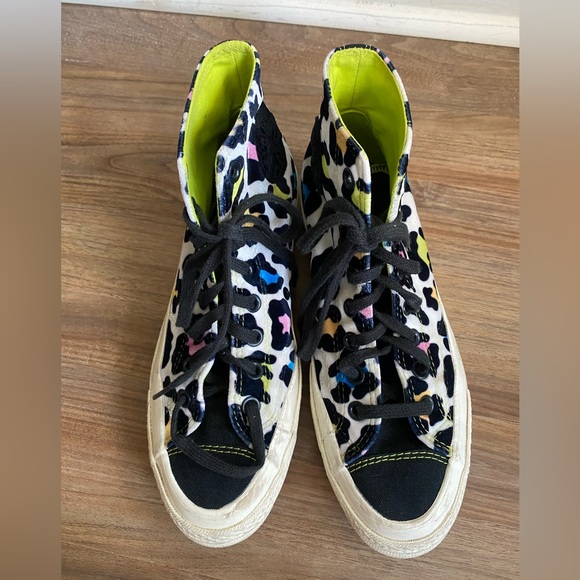 Converse Women's Chuck 70 Hi Velvet Egret/Black/Lime Twist-Size 6.5 - Picture 3 of 12